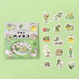BGM Flake Stickers - Welcome Meow - Cafe Haineko
