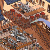 BGM Diorama 2.5D Stickers - Vol. 3 - Sushi Restaurant