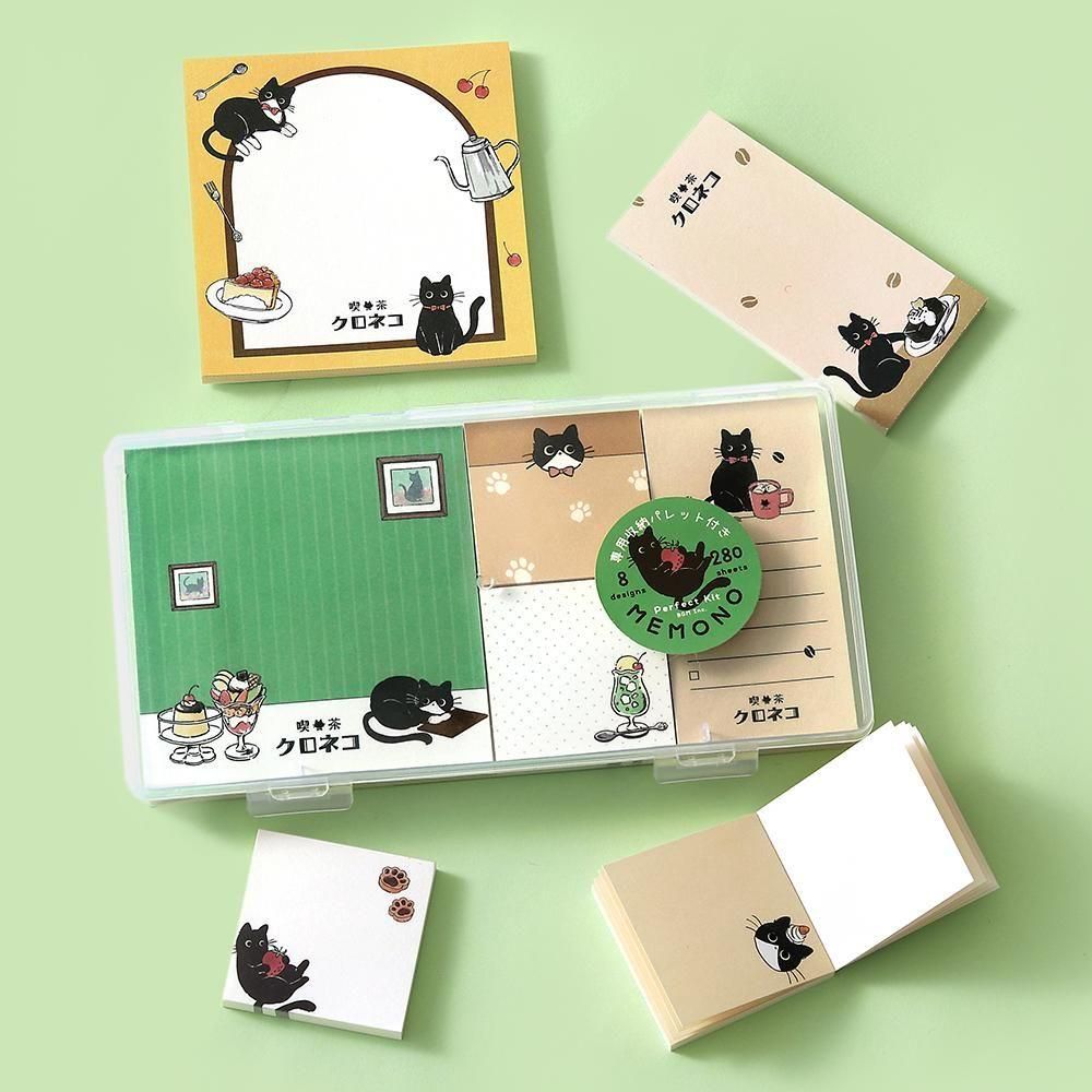 BGM Memo Pad Set - Memono - Kuroneko Cafe