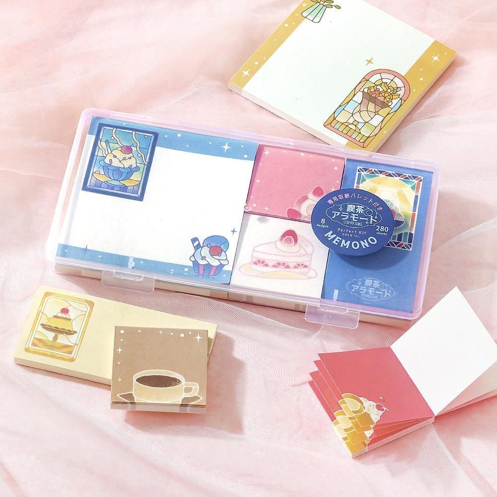 BGM Memo Pad Set - Memono - Cafe à la Mode Stained Glass – Atlas