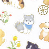 NB Large Clear Sticker - Mattari - Dog and Picnic