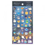 NB Large Clear Sticker - Mattari - Chinchilla and Night Cafe