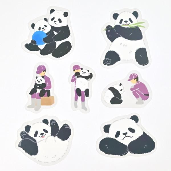 NB ZOOm in Animals Flake Stickers - Giant Panda