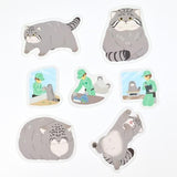 NB ZOOm in Animals Flake Stickers - Pallas's Cat