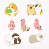 NB ZOOm in Animals Flake Stickers - Guinea Pig