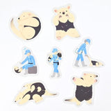 NB ZOOm in Animals Flake Stickers - Southern Tamandua