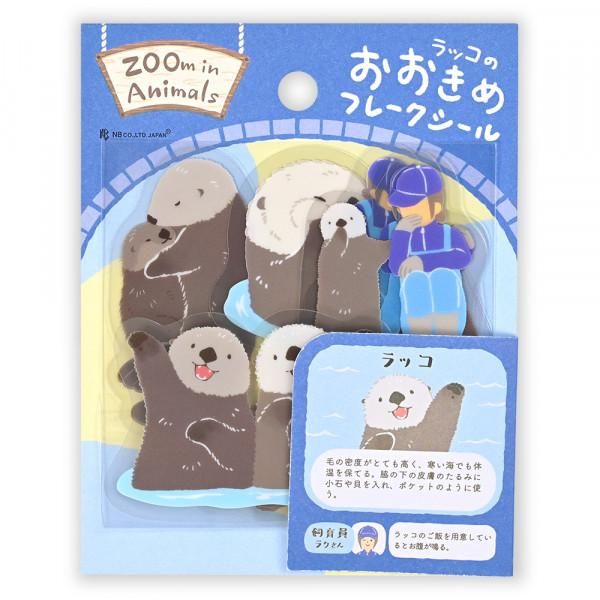 NB ZOOm in Animals Flake Stickers - Sea Otter