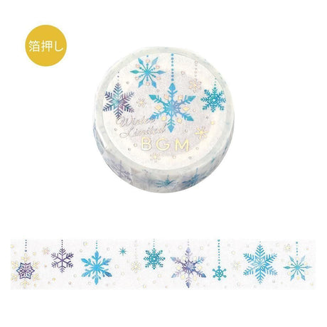 BGM Washi Tape - Winter Limited - Snow Crystals (Limited Edition)