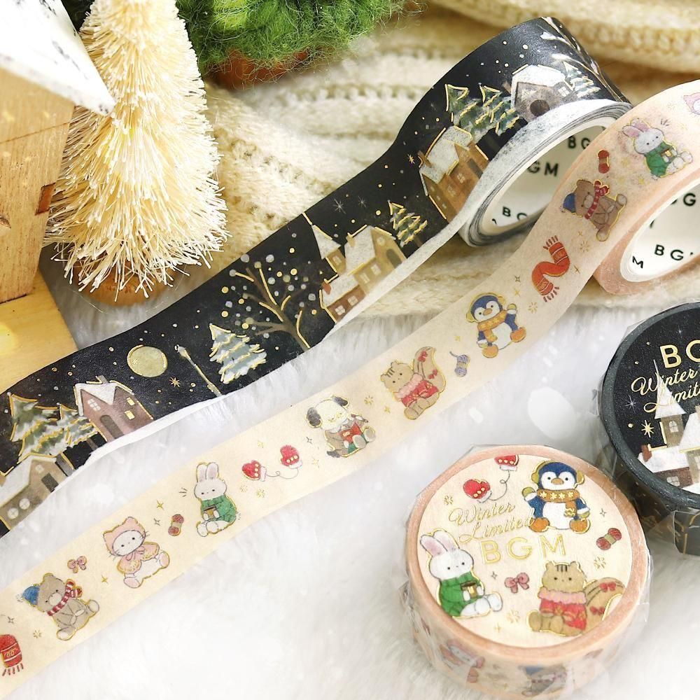 BGM Washi Tape - Winter Limited - Animals Getting Ready for Winter (Limited Edition)