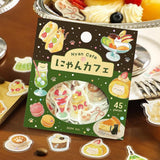 BGM Flake Stickers - Let's Eat, Meow! - Nyan Cafe
