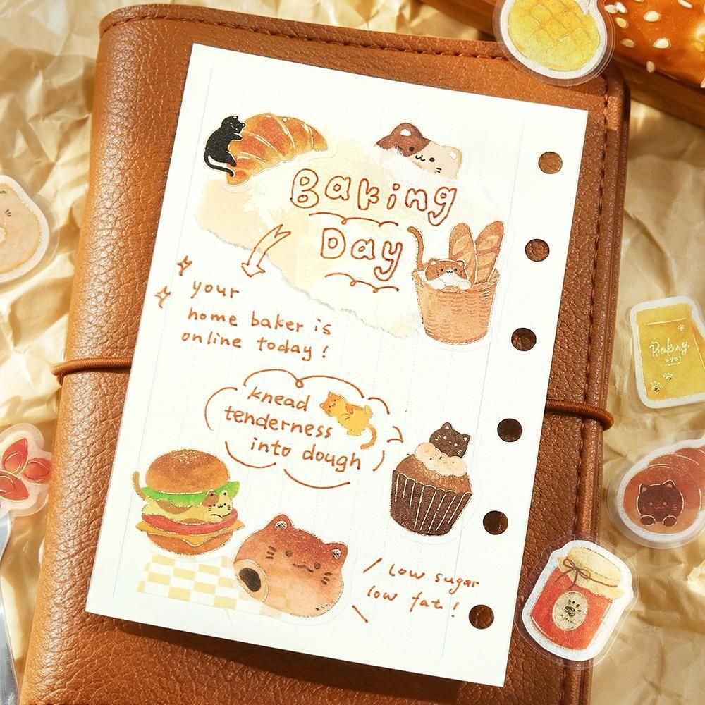 BGM Flake Stickers - Let's Eat, Meow! - Meow Bakery