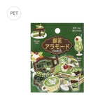 BGM Clear Flake Stickers - Cafe A La Mode Embroidery Book - Green