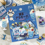 BGM Clear Flake Stickers - Cafe A La Mode Embroidery Book - Blue