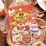 BGM Clear Flake Stickers - Cafe A La Mode Embroidery Book - Red