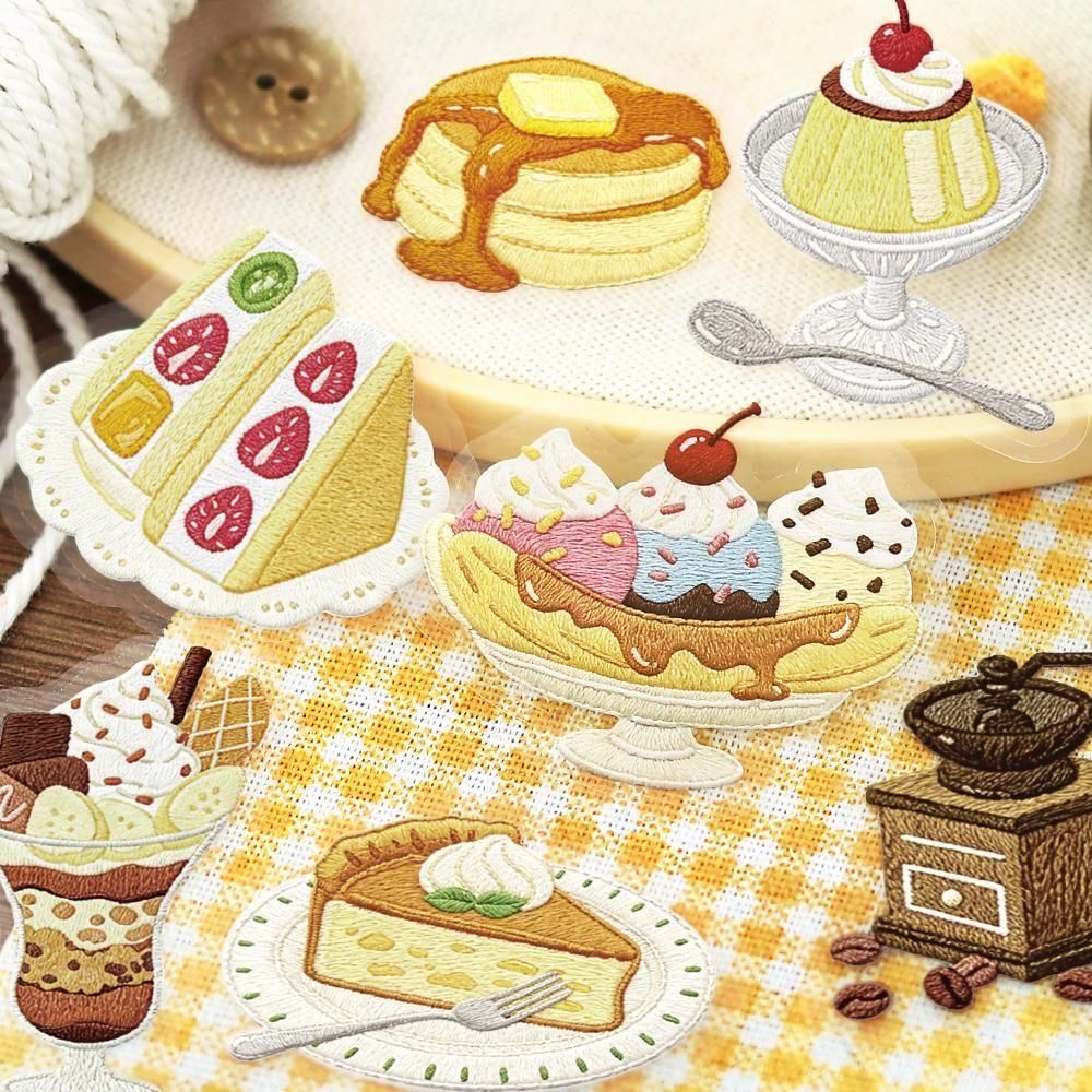 BGM Clear Flake Stickers - Cafe A La Mode Embroidery Book - Yellow