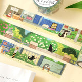 BGM Washi Tape - Travel, Sometimes Cats - A Garden Bathed in Sunlight Filtering Through the Trees