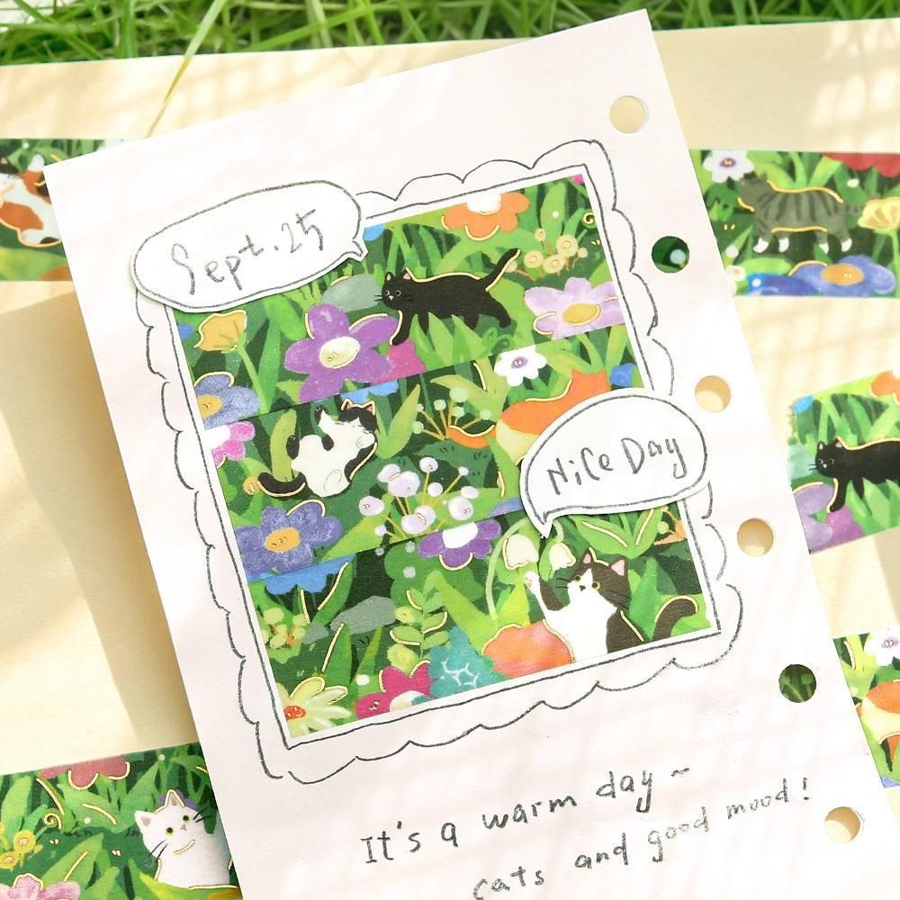 BGM Washi Tape - Travel, Sometimes Cats - A Flowering Meadow