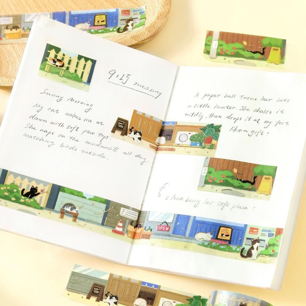BGM Washi Tape - Travel, Sometimes Cats - An Afternoon in a Back Alley
