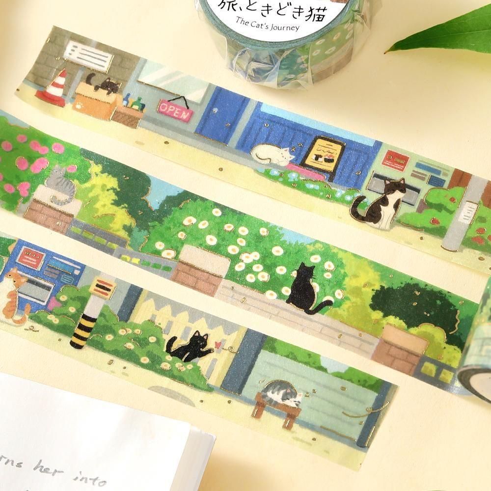 BGM Washi Tape - Travel, Sometimes Cats - An Afternoon in a Back Alley