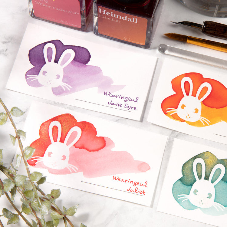 Wearingeul Ink Color Swatch Card - Rabbit