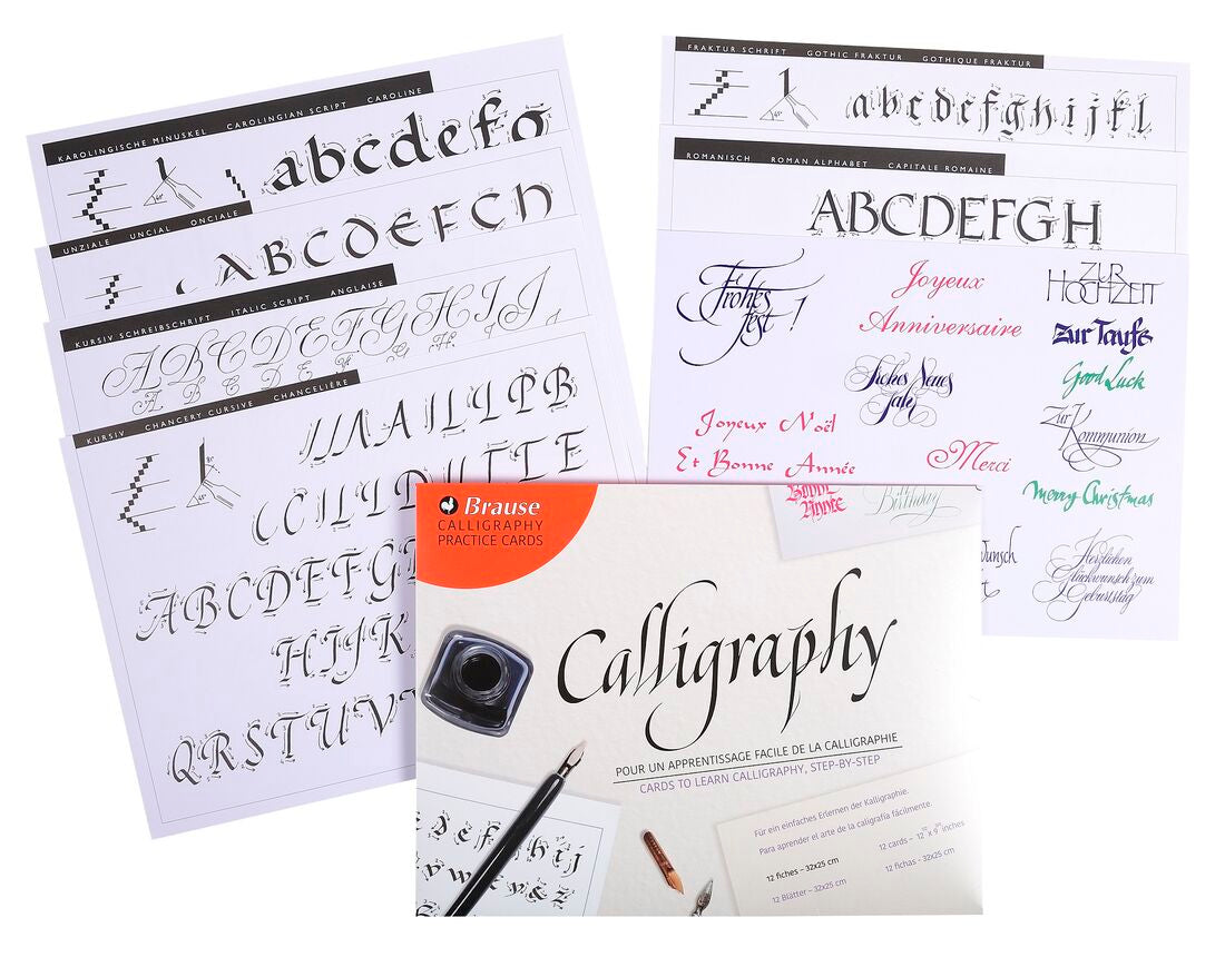 Brause - Calligraphy Lettering Practice Cards – Atlas Stationers