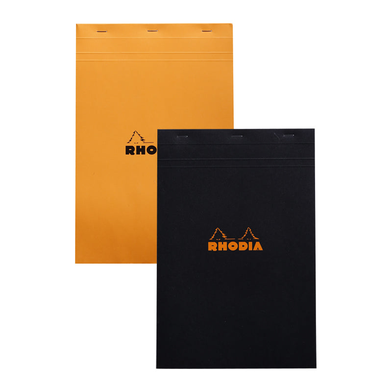 Rhodia Staplebound Notepad - Lined w/ Margin 80 sheets - 8 1/4 x 12 1/2