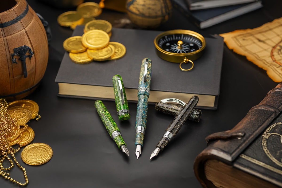 Conklin 1898 Solaris Fountain Pen - Green w/ Chrome Trim