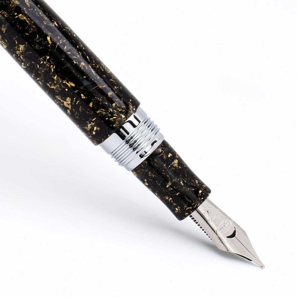 Conklin 1898 Solaris Fountain Pen - Black w/ Chrome Trim