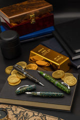 Conklin 1898 Solaris Fountain Pen - Green w/ Chrome Trim