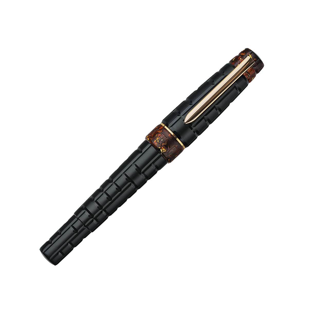 Benu Tessera Fountain Pen - Black Amber