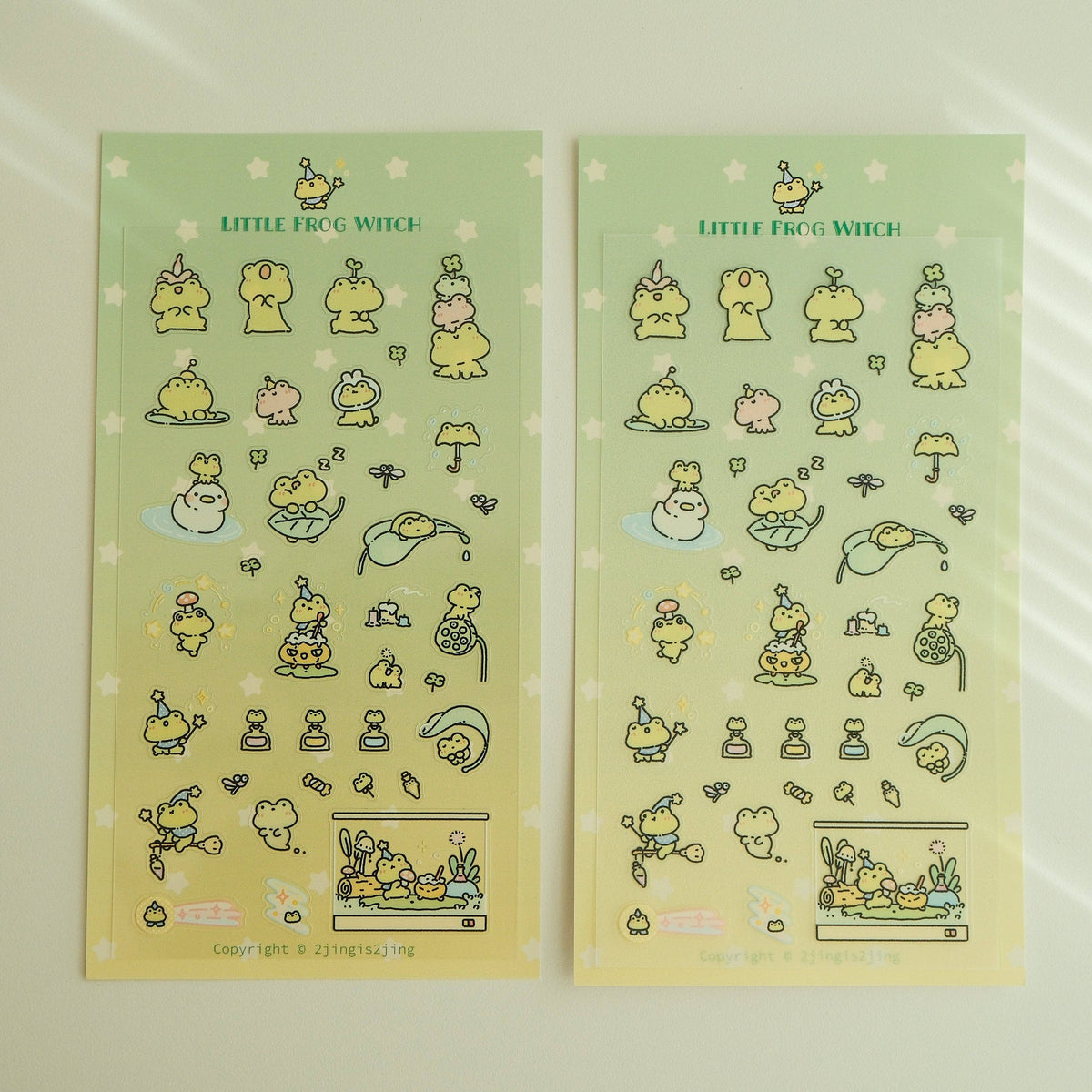 2jingis2jing Little Frog Witch Sticker Sheet