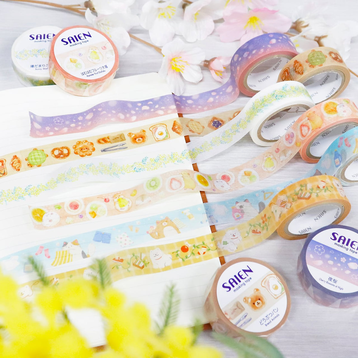 Kamiiso Washi Tape - Sunny Mimosa