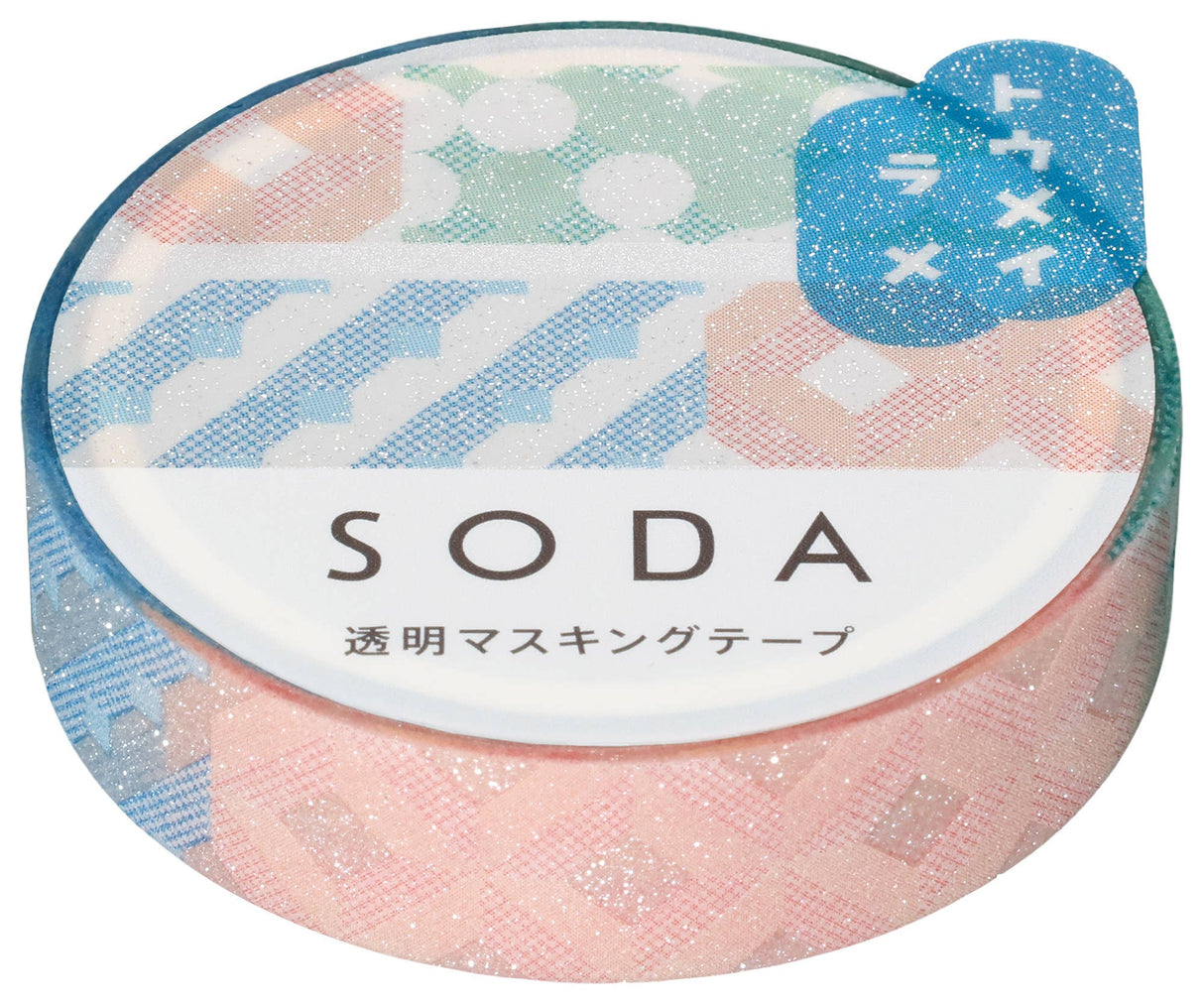 SODA Transparent Masking Tape - Glitter -