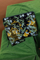 CoraCreaCrafts Bird Embroidered Notebook & Pouch