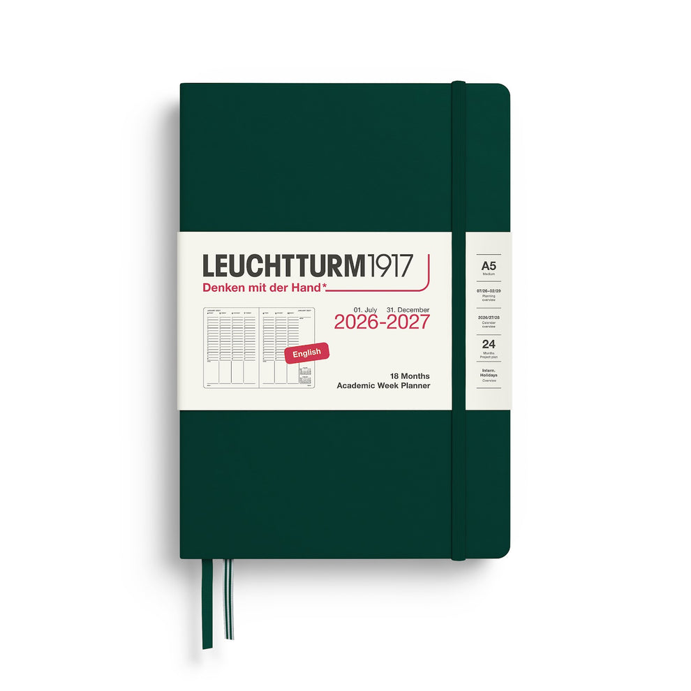 Leuchtturm Academic Week Planner 2027, 18 Months, English