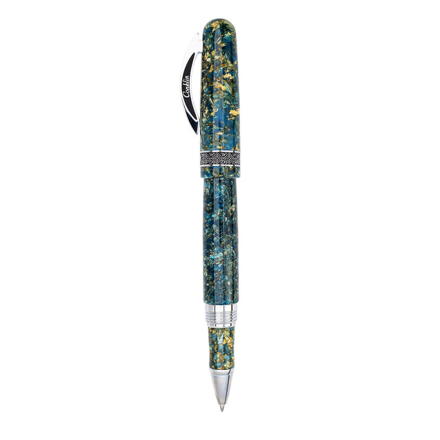 Conklin 1898 Solaris Rollerball Pen - Blue w/ Chrome Trim