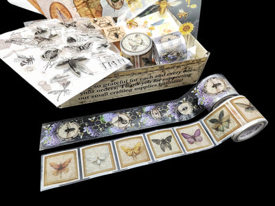 CoraCreaCrafts Vintage Crafts Supplies Box - Bees & Insects