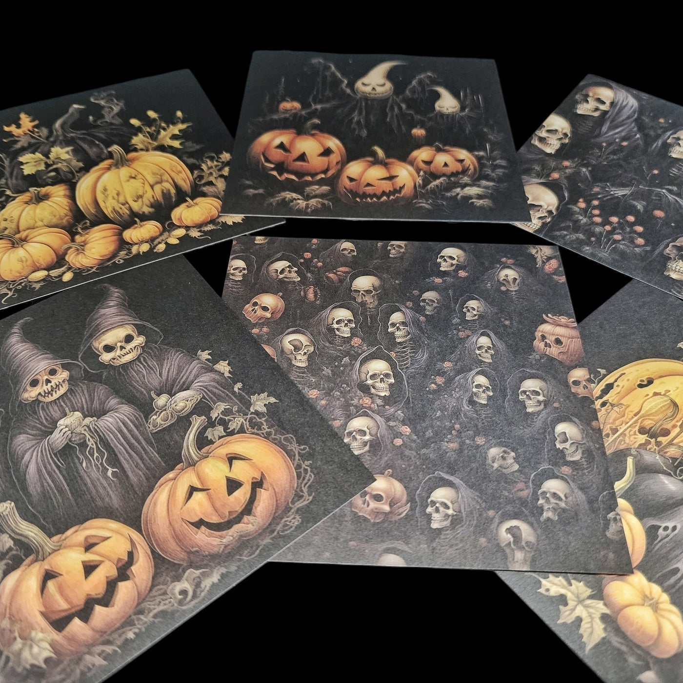 CoraCreaCrafts Paper Set - Halloween Ghosts & Pumpkins