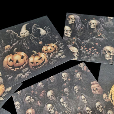 CoraCreaCrafts Paper Set - Halloween Ghosts & Pumpkins