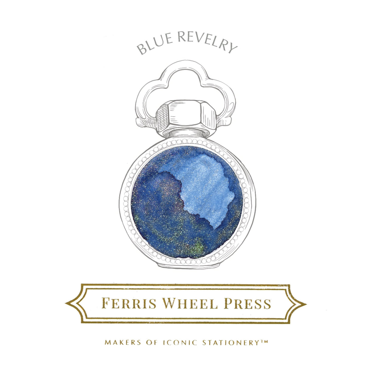 Ferris Wheel Press - Blue Revelry - 38ml Bottled Ink (Special Edition)