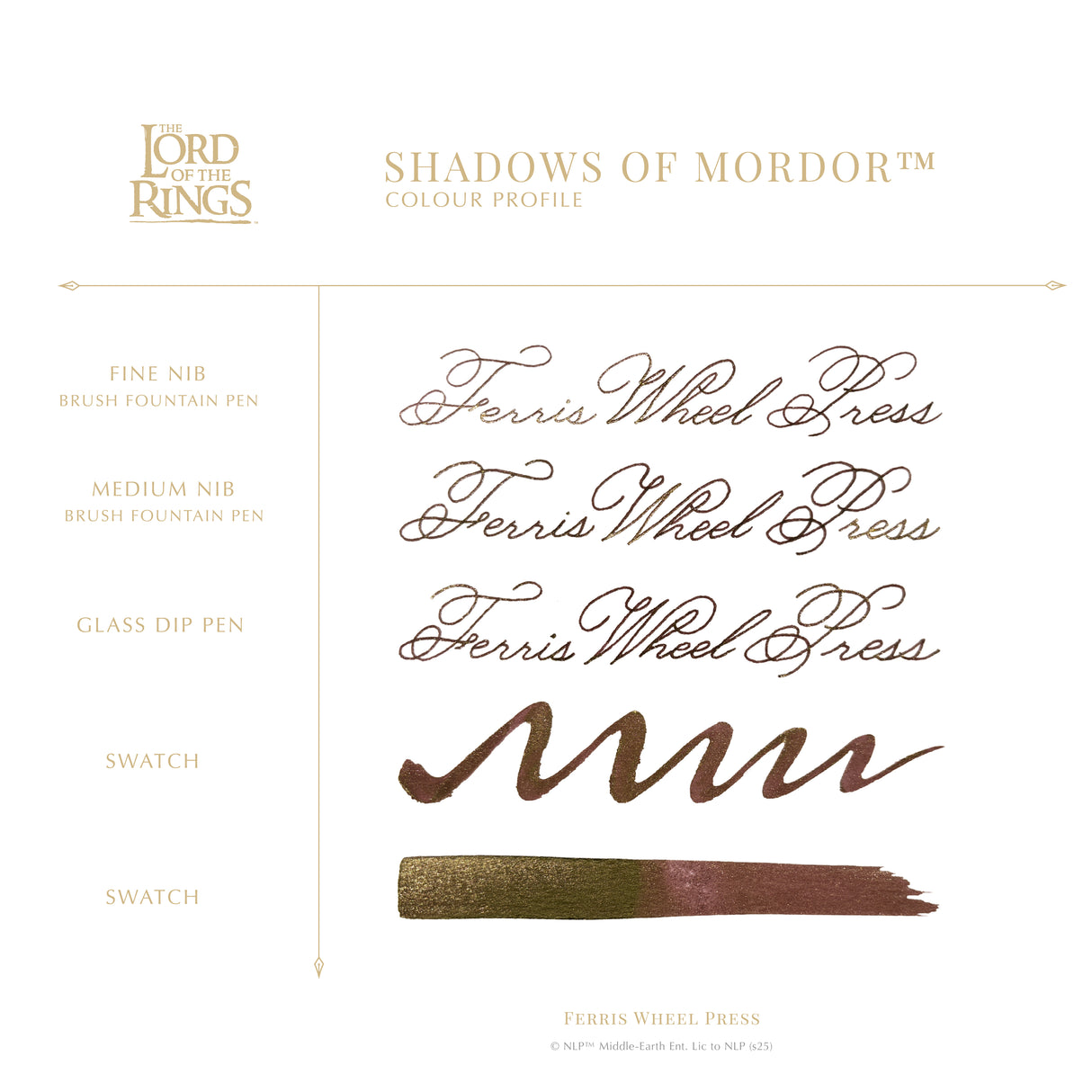 Ferris Wheel Press x Lord of The Rings - Shadows of Mordor Bottled Ink (Special Edition)
