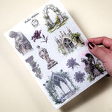 CoraCreaCrafts Sticker Sheet - Gothic Gardens