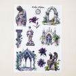 Atlas Stationers - CoraCreaCrafts Sticker Sheet - Gothic Gardens - Stickers