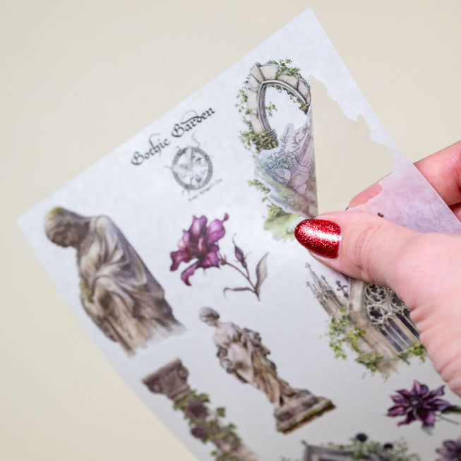CoraCreaCrafts Sticker Sheet - Gothic Gardens