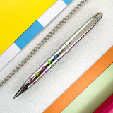 Monteverde llusia Gel Pen - Triangle Shapes Chrome with Chrome Trim