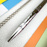 Monteverde llusia Gel Pen - Triangle Shapes Chrome with Chrome Trim