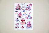 CoraCreaCrafts Sticker Sheet - Alice's Tea Party