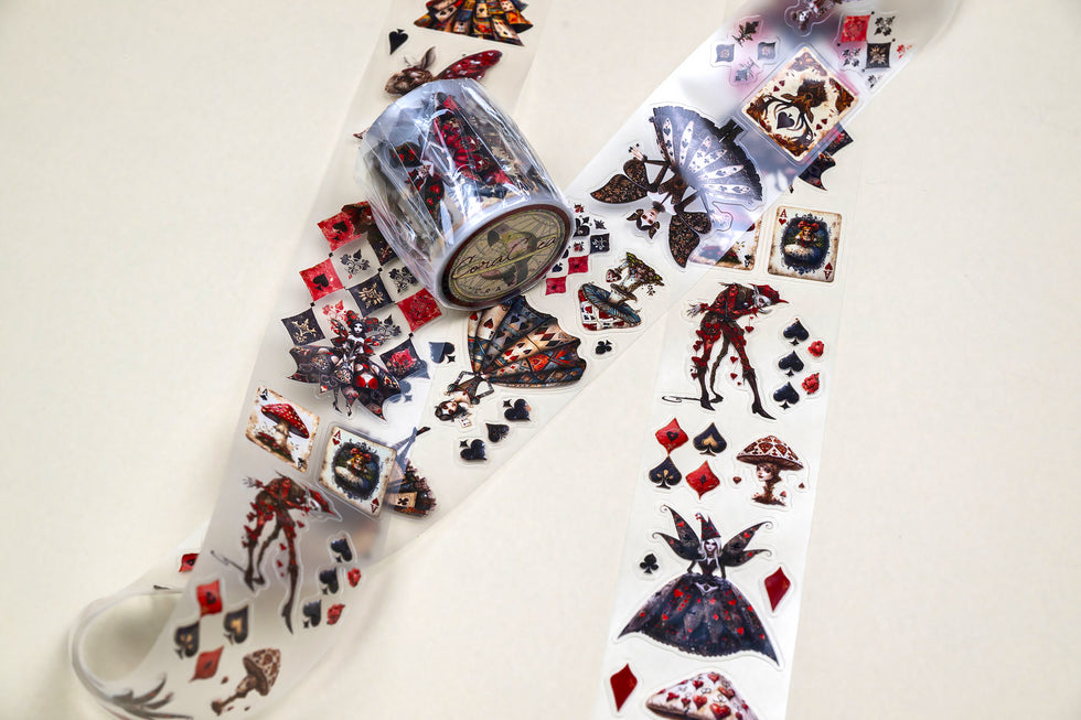 CoraCreaCrafts Washi Tape - Transparent - Alice's Dark Fairies