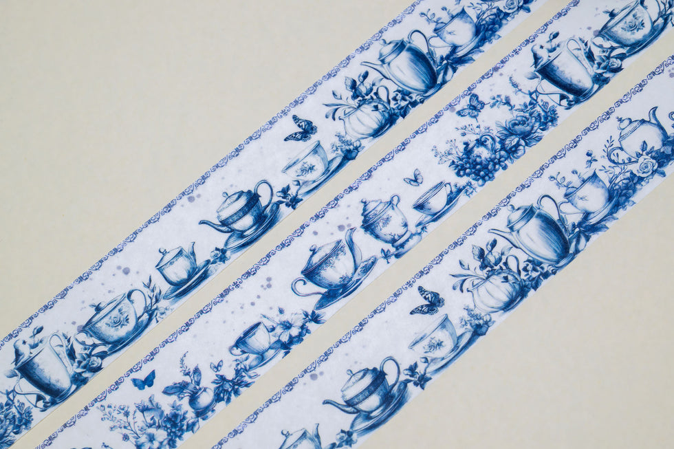 CoraCreaCrafts Washi Tape - Blue Tea