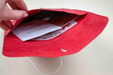 CoraCreaCrafts Red Storage Envelope